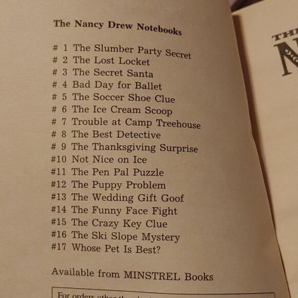 3/$13 Nancy Drew Notebooks #17 Whose Per is Best by Carolyn Keene - Picture 5 of 5